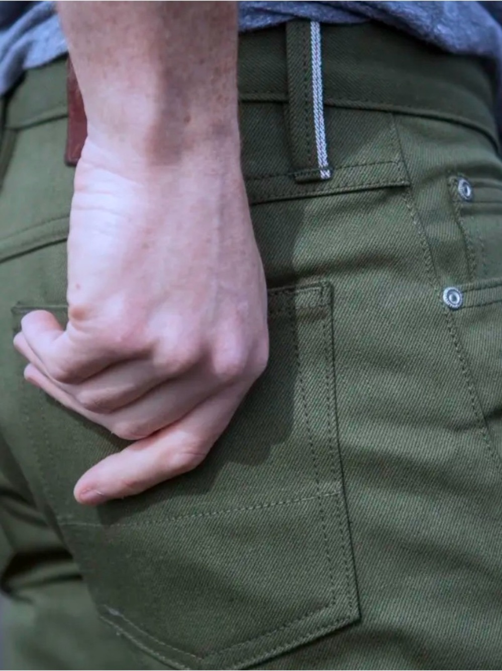 Gustin #159 Japan Olive Japanese Selvedge Denim Jeans